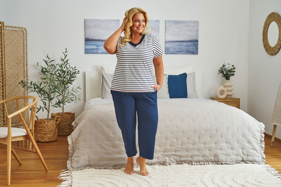 5369 Piżama Damska Plus Size Doctor Nap - marine