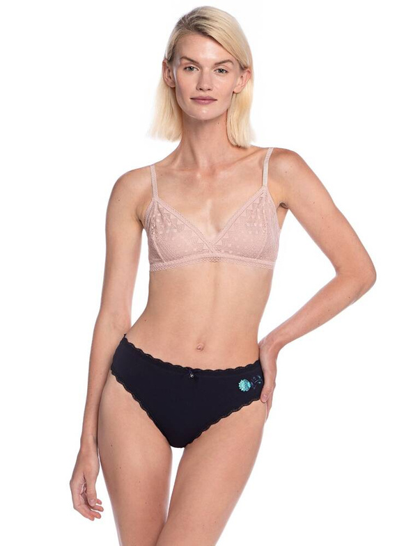 L-1528 BI A'2 Figi Damskie Lama granatowy