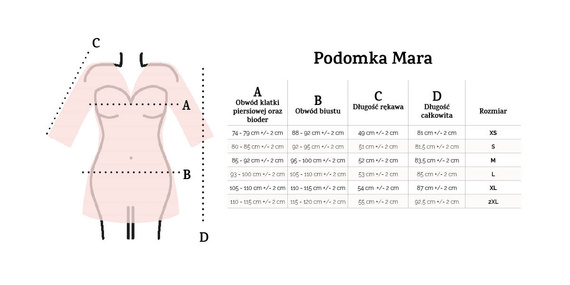 Podomka Dkaren Mara biała satynowa szlafrok damski z paskiem
