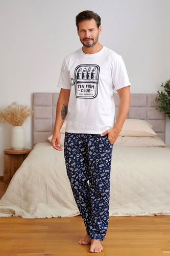 Piżama Męska Doctor Nap 7554 Sunny Coast Bawełna Długie Spodnie