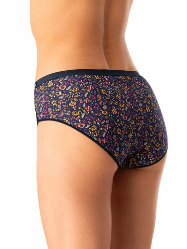 Figi damskie Key LPC 760 różowy granatowy – bawełniane, komfortowe, zestaw 2 sztuki