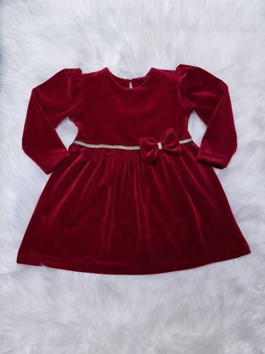 Amelka sukienka długi rękaw Bambarillo czerwony