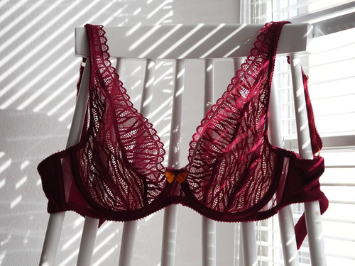 19122 Bralette Biustonosz braletka Mediolano bordowy 