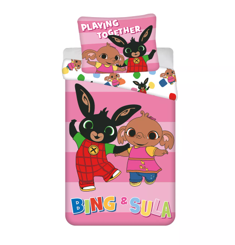 Pościel bawełniana Królik Bing i Sula 140x200 Jerry Fabrics