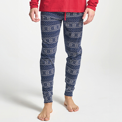 Albano Piżama męska Sorbetto czerwona– świąteczna, z pingwinem