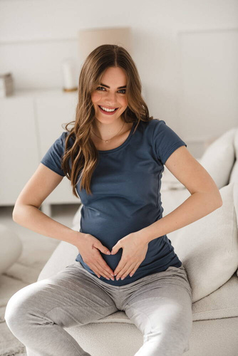 Belly bluzka ciążowa Milk&Love niebieski