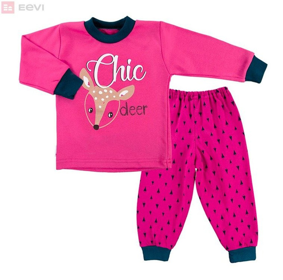 Piżama bawełniana dla dziewczynki "TRIP" Ewa Klucze - różowa