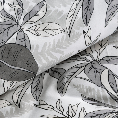 Pościel kwiatowa Cassie Design 91 dwustronna miękka z zamkiem elegancka szara