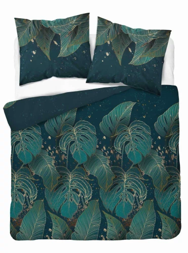4978 B Pościel z mikrofibry liście Detexpol zielony