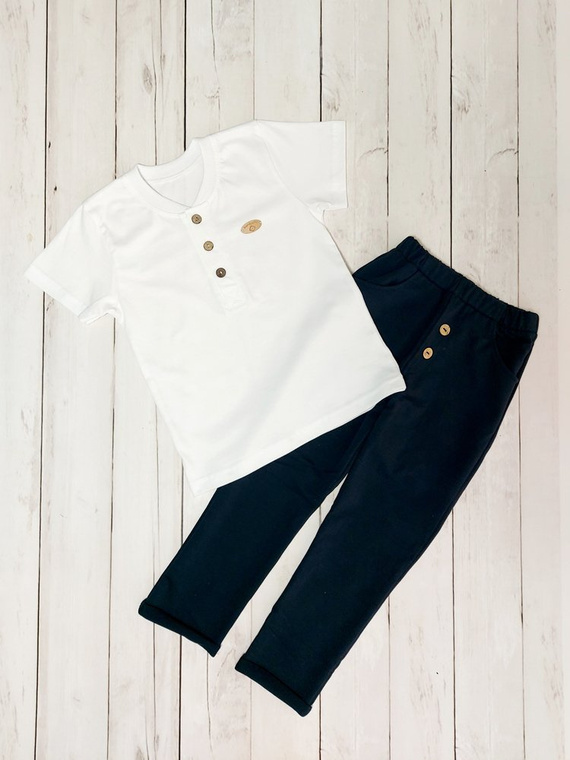 Mieszko Koszulka dziecięca krótki rękaw Bambarillo granatowy