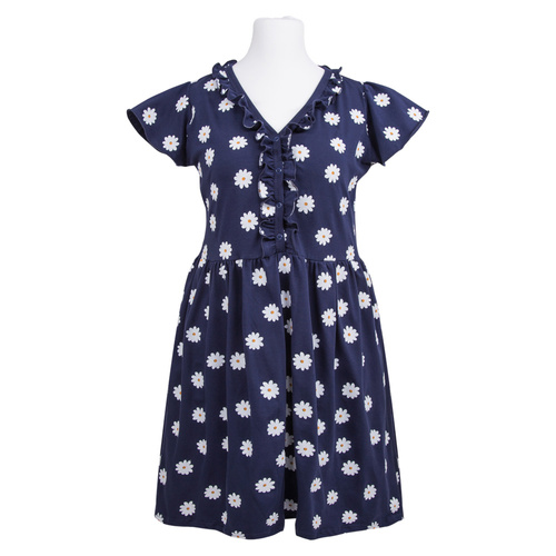 Linda Koszula Nocna ciążowa do karmienia Eevi- granatowa w stokrotki