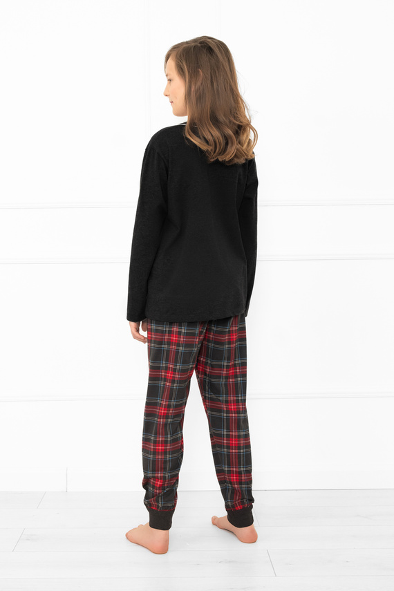 Rusoli piżama dziecięca Italian Fashion ciemny melanż –bawełniana, długa, świąteczny wzór