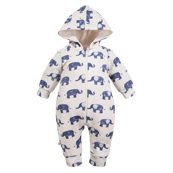 Elephant Pajac dresowy z kapturem Eevi - ecru