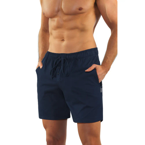 2485/02 Piżama Męska krótki rękaw, spodenki Sesto Senso granatowy