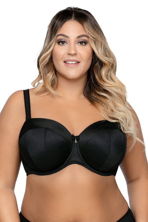 1787  Biustonosz bardotka Ava - czarny
