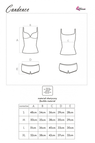 Candence LC 90039 Piżama damska LivCo Corsetti Fashion  