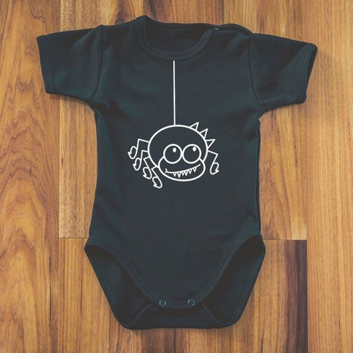 Body krótki rękaw na Halloween "PAJĄCZEK" Moocha białe