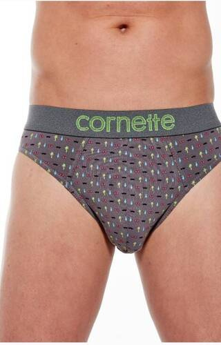 507/35 High Emotion Slipy męskie Cornette - grafitowy