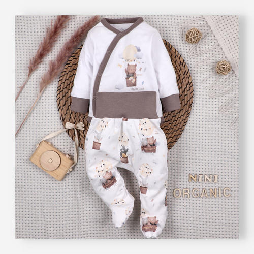 ABN-5652 Bawełniane body kopertowe Balloon Friends Nini organic 100% PL produkcja