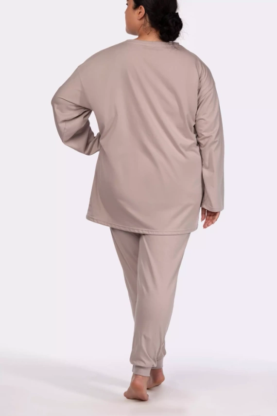 Homie longsleeve Piżama damska Mona beige