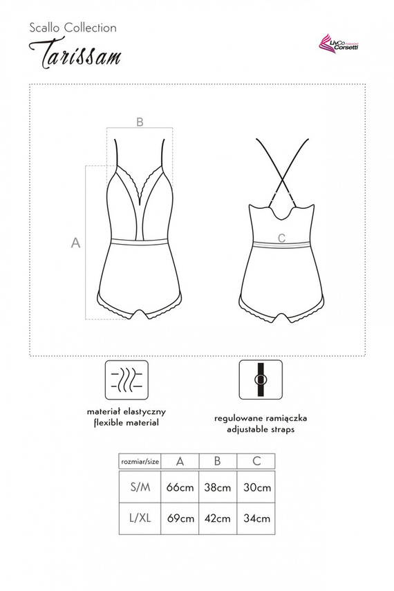 Tarissam Black LC 90565 Kombinezon damski LivCo Corsetti Fashion