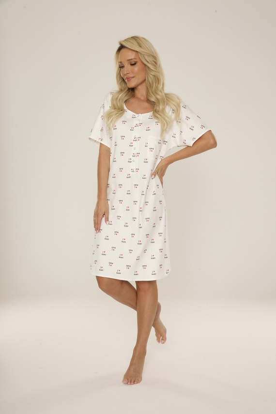 413 Mama Koszula nocna do karmienia De Lafense -ecru