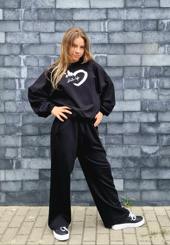 Gaja Bluza dziecięca Bambarillo czarny | Elastyczna dresówka z bawełny