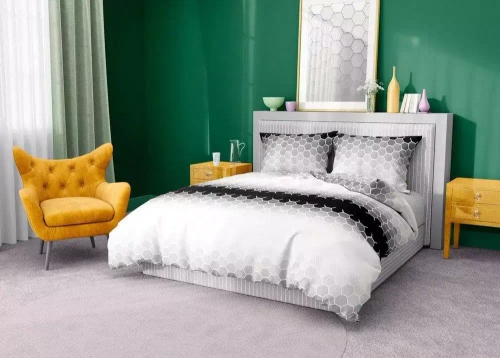 Glamour 018 Pościel bawełniana geometria Faro szary