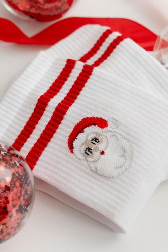 Art.136 Skarpety Świąteczne Męskie Steven - 146 białe