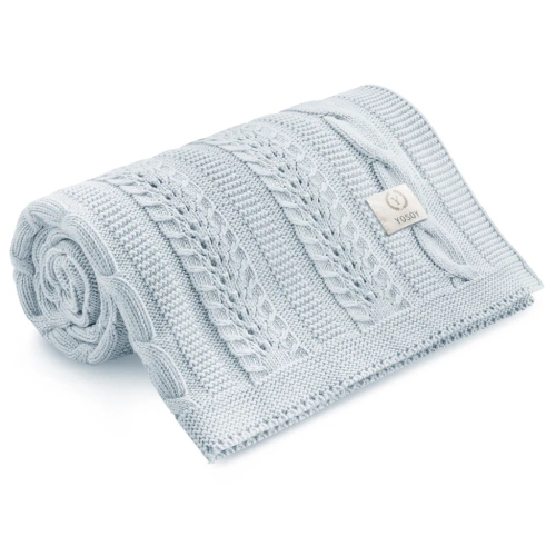 Dreamy Koc bambusowy Yosoy blue – miękki, oddychający, bezpieczny dla dziecka