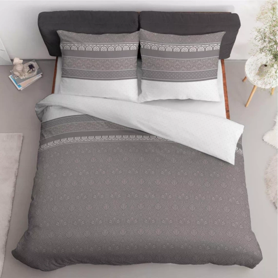 4823 B Home Satin Pościel satynowa ornamenty Detexpol beżowy  