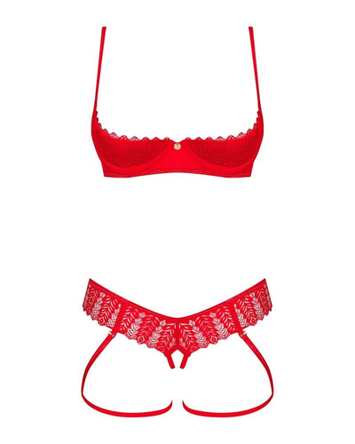 Ingridia Set Komplet 2-częściowy Obsessive - czerwony