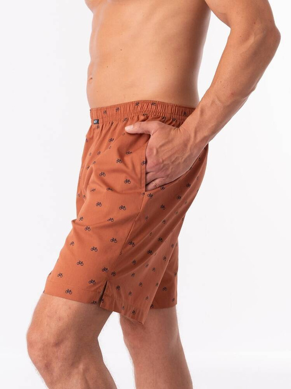 MXC 117 Spodenki piżamowe męskie Key brązowy