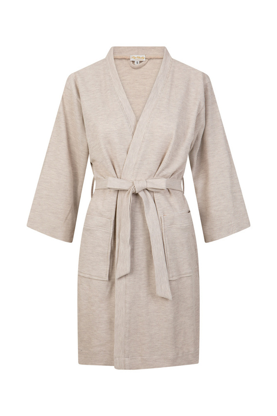 Frida Szlafrok damski ByShelly - beżowy