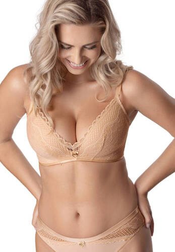 Clarisa  Biustonosz push-up Nipplex-beżowy