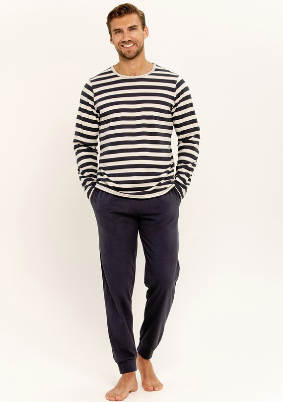 3310 3311 Brace Piżama męska Taro granatowy paski