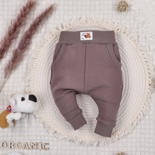 ABK-0027/PIE Psaki Komplet niemowlęcy z bawełny organicznej Nini beżowy