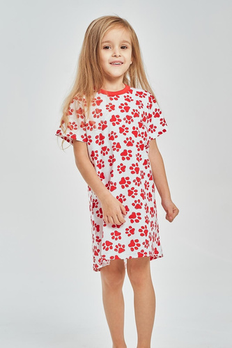 Koszula dziewczęca Taro 3549 Nela czerwona 100% bawełna