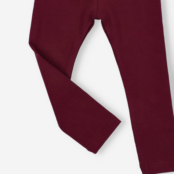 KAR-0041/BOR Legginsy dziewczęce Lagarto Verde bordowy