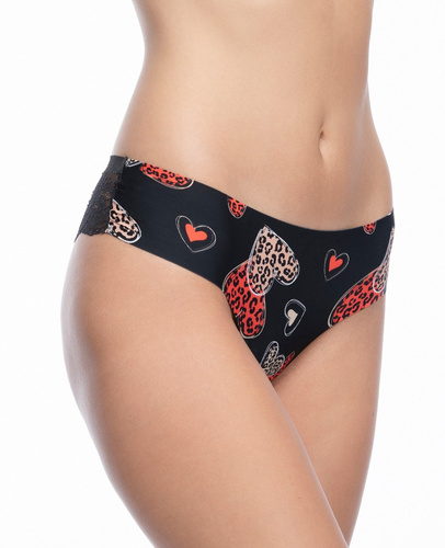 Wild Hearts Tanga Figi damskie Julimex czarny