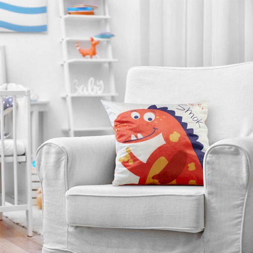 Kids 8B Poszewka dziecięca Design91 biały/pomarańczowy