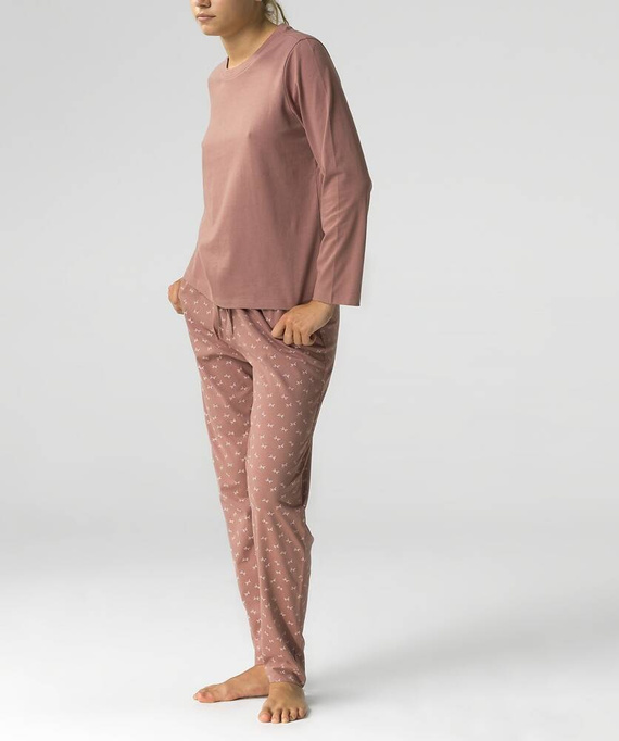 NLP-483 Piżama Damska Atlantic- pudrowy