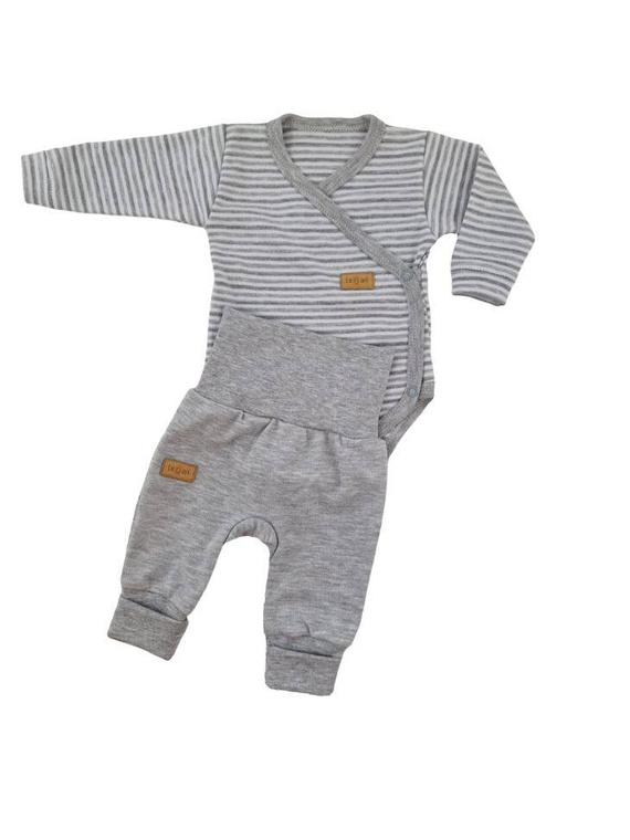 Body rozpinane z długim rękawem "Lines" Terjan - szary