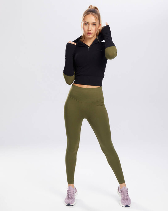 Adapt bluza sportowa damska Spaio black/khaki