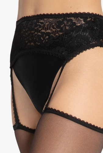 Gatta Babette 02 Strip Panty Nero – rajstopy damskie z koronką Lycra