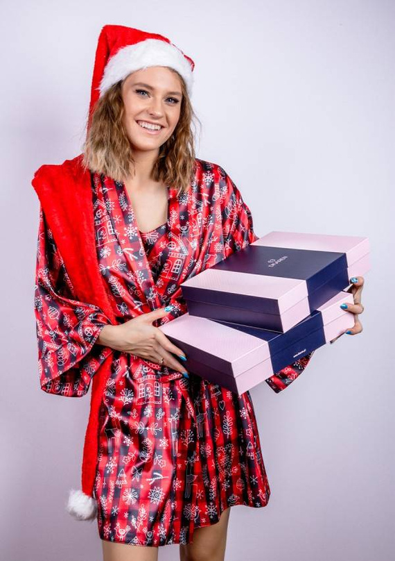 DK-P Christmas Podomka damska DKaren - czerwony 012