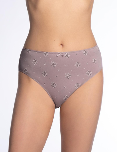 Figi Damskie Lama L-120 BI-110 Bawełniane Bikini 3-Pak Mocca Czarny Róż