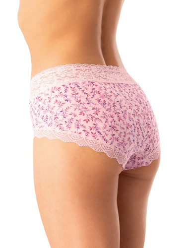 Figi damskie Key LPC 547 granatowy różowy – bawełniane, komfortowe, zestaw 2 sztuki