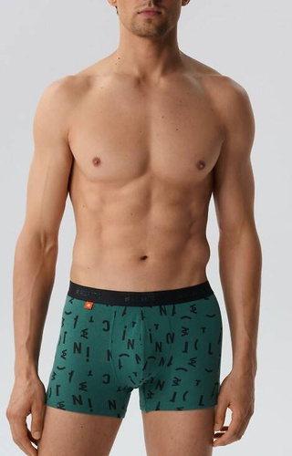 3MH-182 Bokserki męskie Atlantic - zielony-czarny-grafitowy