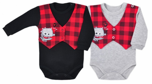 Body niemowlęce "MONSTER" Koala czarne